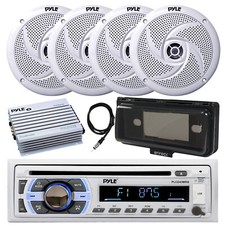Pyle Marine CD Radio, Amp, Cover, Antenna, 4x 8" 320W Speakers