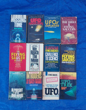 Lot of 12 UFO Alien Flying Saucer Extra Terrestrial Ufology Books PB 60'-78'era