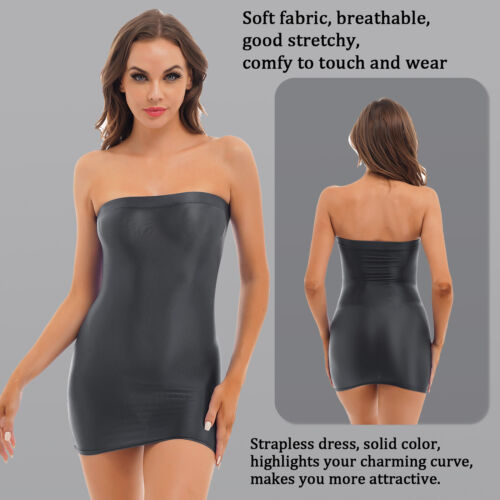 Sexy Mujeres Brillante Mini Vestido ceñido al cuerpo Tubo Vestido Transparente Ropa de noche Prendas para club nocturno - Imagen 54 de 101