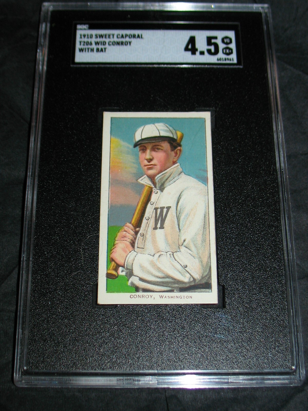1909-11 T206 Wid Conroy With Bat SGC 4.5 VGEX+ ~ Sweet Caporal 350 ~WASHINGTON