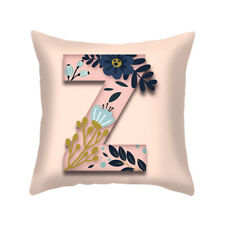 Creative Cushion Cover Pink 26 English Alphabet Sofa Pillow Case Sofa Home Decor 