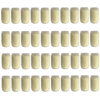 40x Grabkerze Öllichter T3 Weiss | Friedhofskerze Premium Grablicht Dauerbrenner