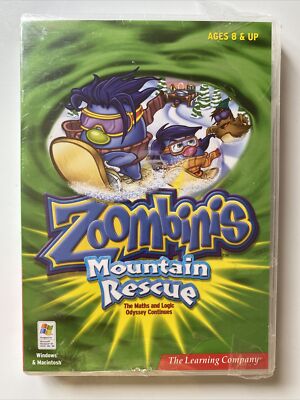 Zombinis Mountain Rescue (2005) PC CD ROM Computer Video Game, Education, Sealed