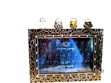 Sunflower Designs 6"x 4"Brown/Burgundy Silver Metal Photo Purse Frame With Glass