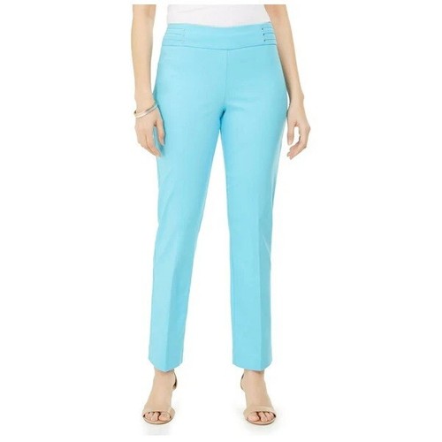 JM Collection Womens L Short New Red Amore Rivetted Hips Pants NWT BM34 - 第 4/6 張圖片