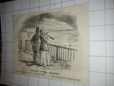 Einzigartiger optischer Wahn Witz lustig um 1850