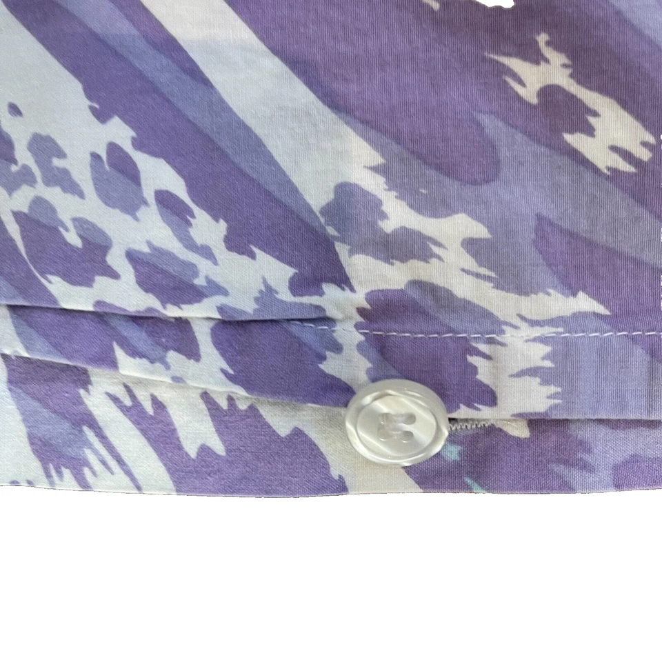 Funda nórdica doble con estampado de animales para niños Company Store algodón pastel púrpura verde azul Foto 3 de 4