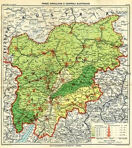 Carta Geografica Trentino  casamagenta