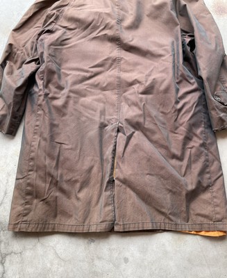VINTAGE USA TRENCH COAT CAMPUS ALLWEATHER OVERCOAT FLEECE LINING 
