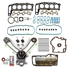Timing Cover Gasket Head Bolts Timing Chain Kit For 02 Dodge Ram 1500 4.7L SOHC