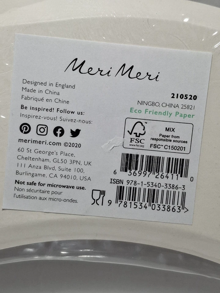 Meri Meri Easter Bunny Paper Plates 9"x12" Pastel Party Spring Decor 3 Sets Of 8 - Image 3 of 4