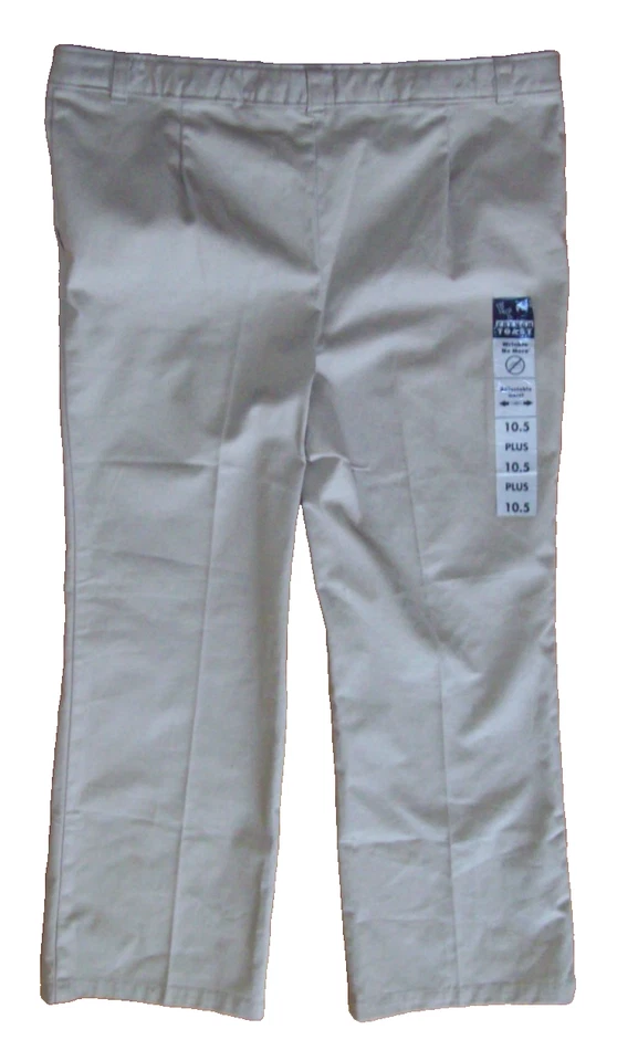Pantalones de caqui FRENCH TOAST PLUS para niñas talla 10,5 cintura ajustable 32 x 24 nuevos con etiquetas (F1) Foto 3 de 4