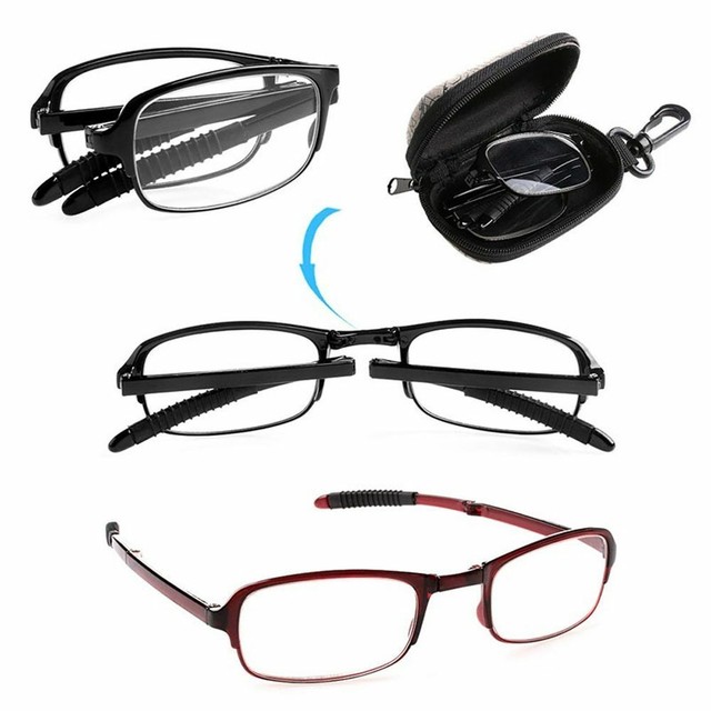 Bifocal Folding Eyeglasses Vision Care Reading Glasses Eyewear with