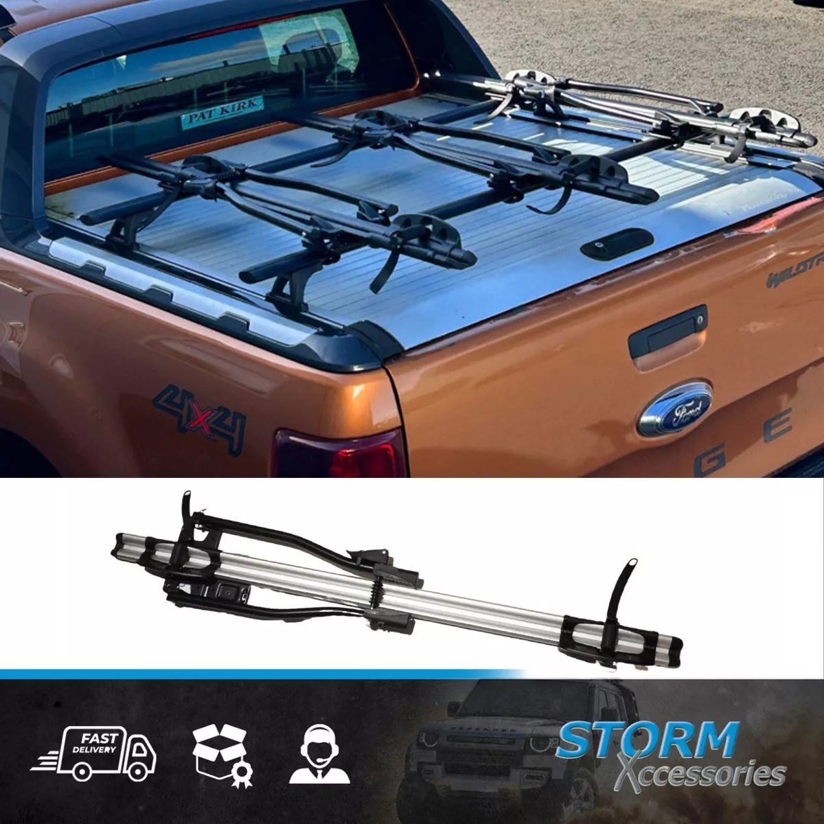 Truck roof hotsell bike rack