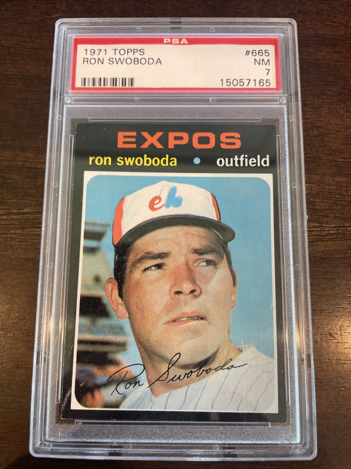 1971 Topps Baseball Ron Swoboda #665 PSA 7 NM Montreal Expos