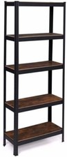 Etagère modulable charges lourdes 5 plateaux effet bois vieilli