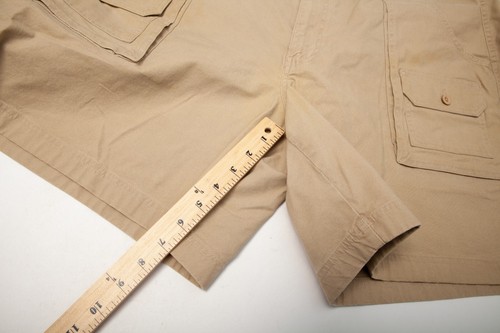 LL Bean Shorts Mens 42 Beige Cargo Pockets Flat Front - Picture 6 of 7