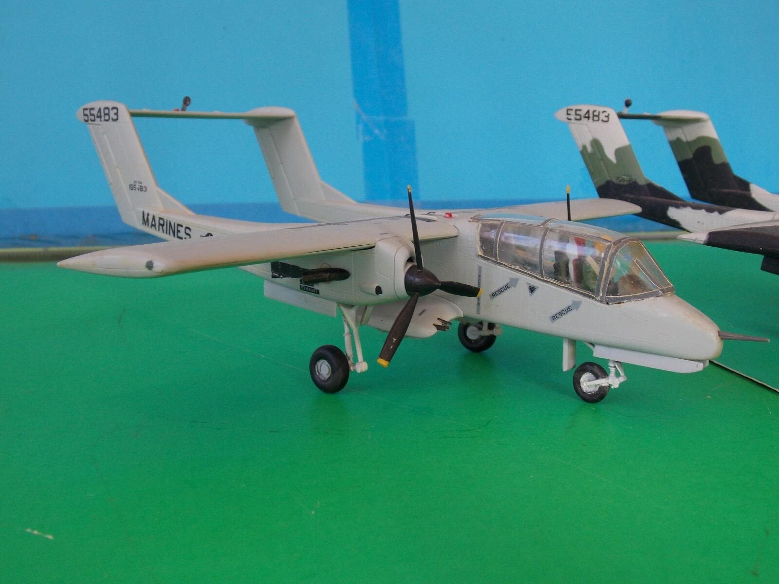 OV10A Bronco Rockwell 1/48 scale **Hawk/TESTORS ** built Models 2 for