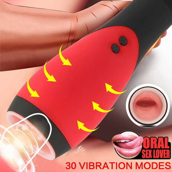 Blowjob MultiSpeed Vibration Simulated Electric Male Masturbator Cup Adult  Toys
