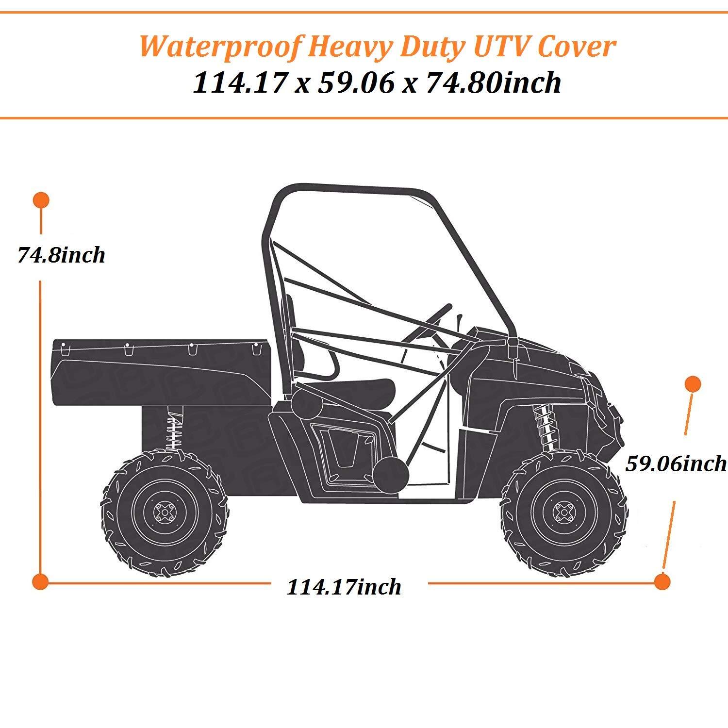 NEVERLAND Utility Vehicle Cover Outdoor Waterproof UV rain Protect Waterproof