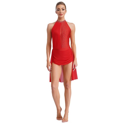 Women's Dancewear Latin Dress Stage Costume Backless Contemporary Lyrical Shows - Picture 8 of 95