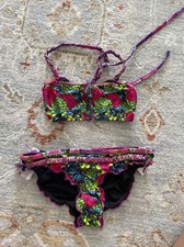 Agua Bendita Two Piece Kids Tropical Flowers girls swimsuit