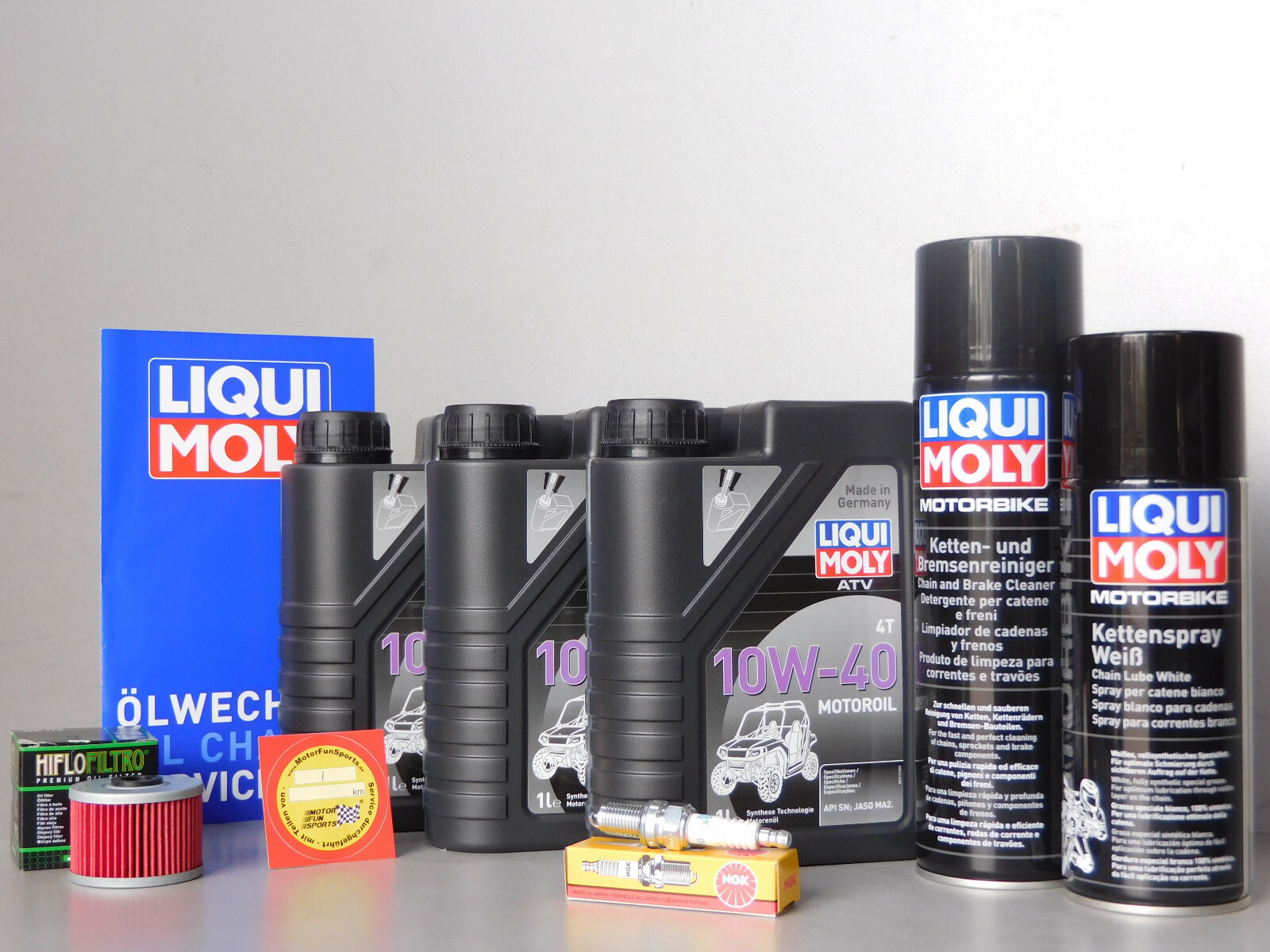 Maintenance Set Hisun 450 Oil Filter Spark Plug Service Inspection ATV Quad