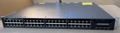Cisco Catalyst 3650 switch, WS-C3650-48TS-S V04, 3xFAN, 2xDC PSU.