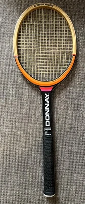 Raquette de tennis vintage en bois Donnay Borg - Photo 1/4