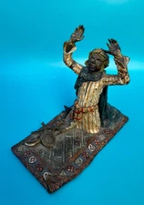 Antique Franz Bergmann Austrian Vienna Cold Painted Bronze Figure of Arab Man