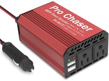 Pro Chaser 400W Car Power Inverter DC 12V to AC 110V Dual USB  AC Outlets