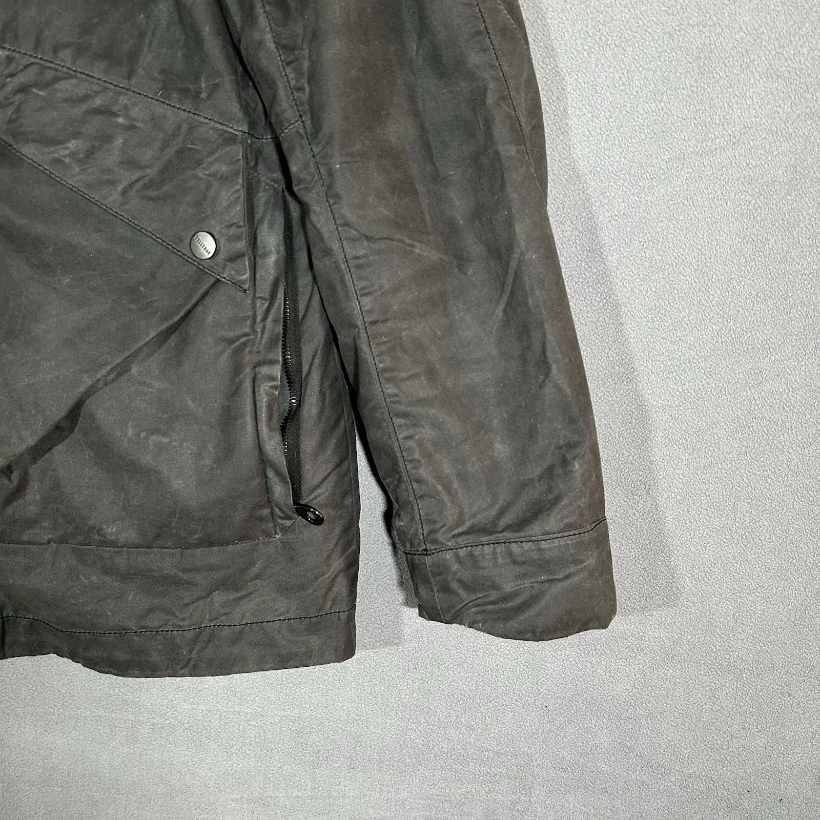 Vollebak Planet Earth Jacket Medium Black Waxed Cotton Beeswax Utility Coat - product detail image 21