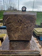 Reclaimed Large York Stone Key Stone Keystone Pier Cap 26" Tall