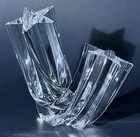 Steuben Crystal Double Star Stream Twist Sculpture 5.25” Art Glass RARE Signed