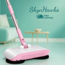 Hand Push Floor Sweeping Machine Floor and Carpet Sweeping 360° Rotation Sweeper