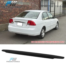 Fits 01-05 Honda Civic Sedan OE Style Trunk Spoiler Decklid Wing Matte Black ABS