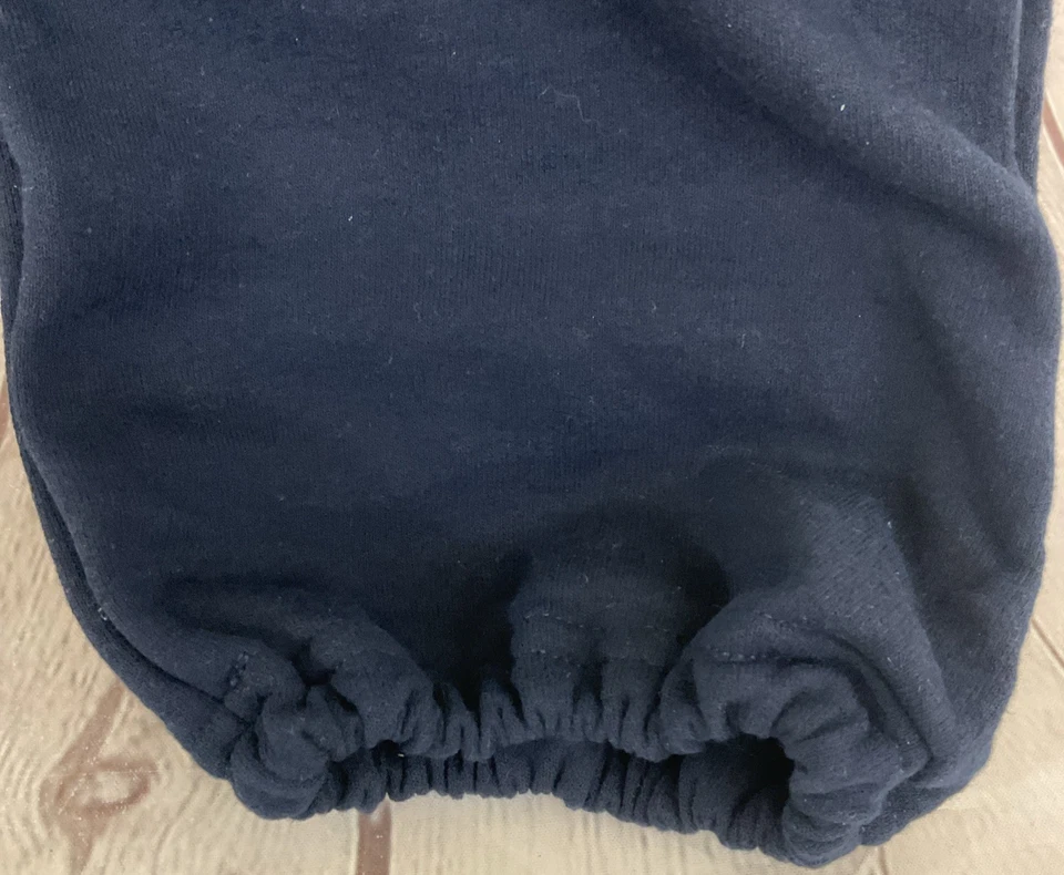 Pantalones deportivos XL para jóvenes azul marino cintura elástica y puños en las piernas interior forrado de vellón Foto 4 de 4