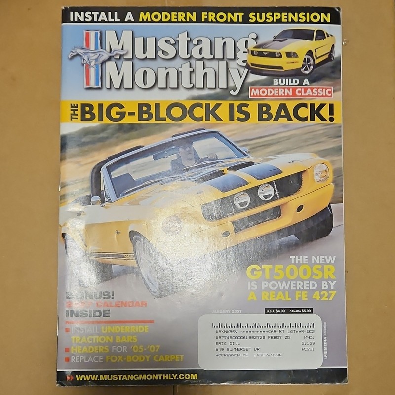 Mustang Monthly Illustrated January 2007 Issue 2 Magazine - Ford Mustang
