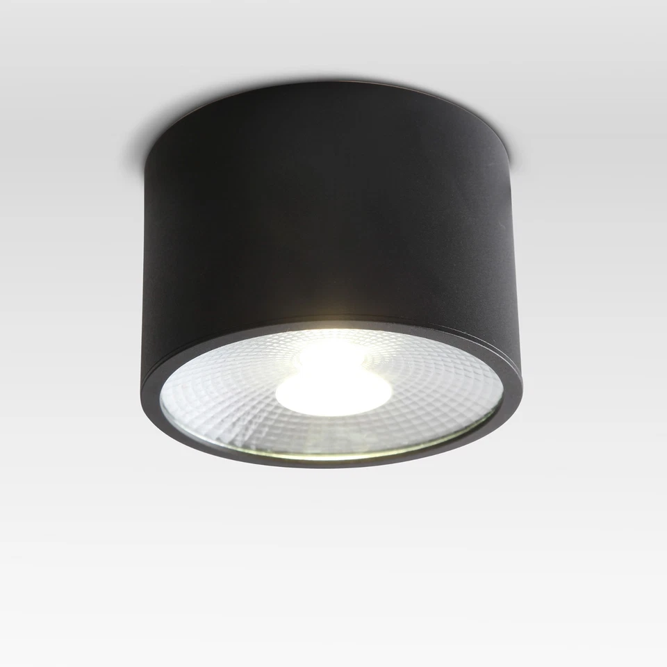 2X Luz de techo LED regulable Foco negro Lámpara de montaje empotrado 4500K Pasillo Foto 2 de 4