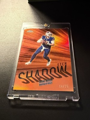 2025 Topps Chrome - Shadow Etch Josh Allen #SE-2 Orange #4/25