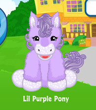 Webkinz Lil Purple Pony Virtual PET Adoption Code Only Messaged Webkinz Lil Pony