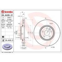 Brembo 2X Bremsscheibe Vorne Ø316 Mm InnenbelüFtet FüR Volvo V60 155 157 2.0