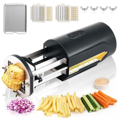 Electric French Fry Cutter with 1/2&3/8 Inch Stainless Steel Blades Professio...