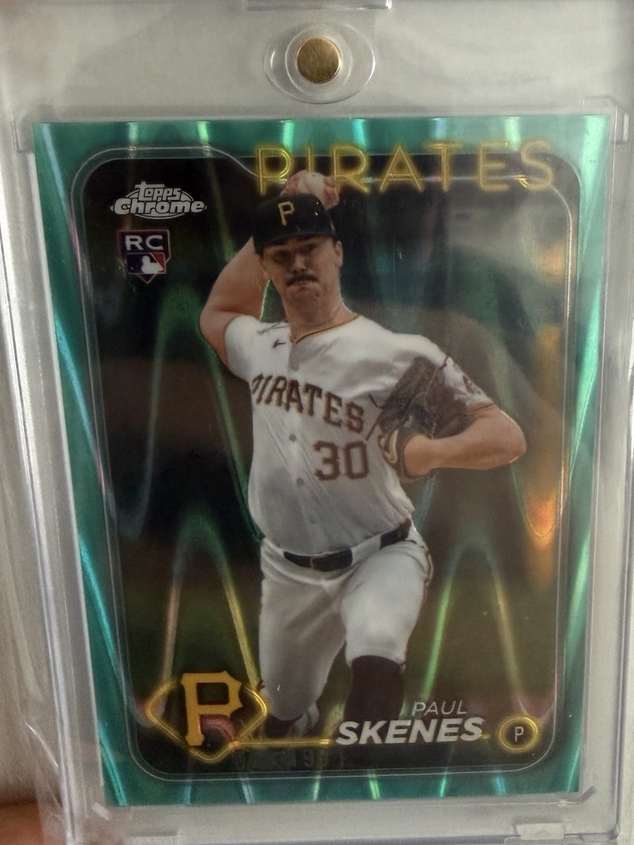 2024 Topps Chrome Update - Paul Skenes #USC88 Aqua Raywave Refractor /199 (RC)