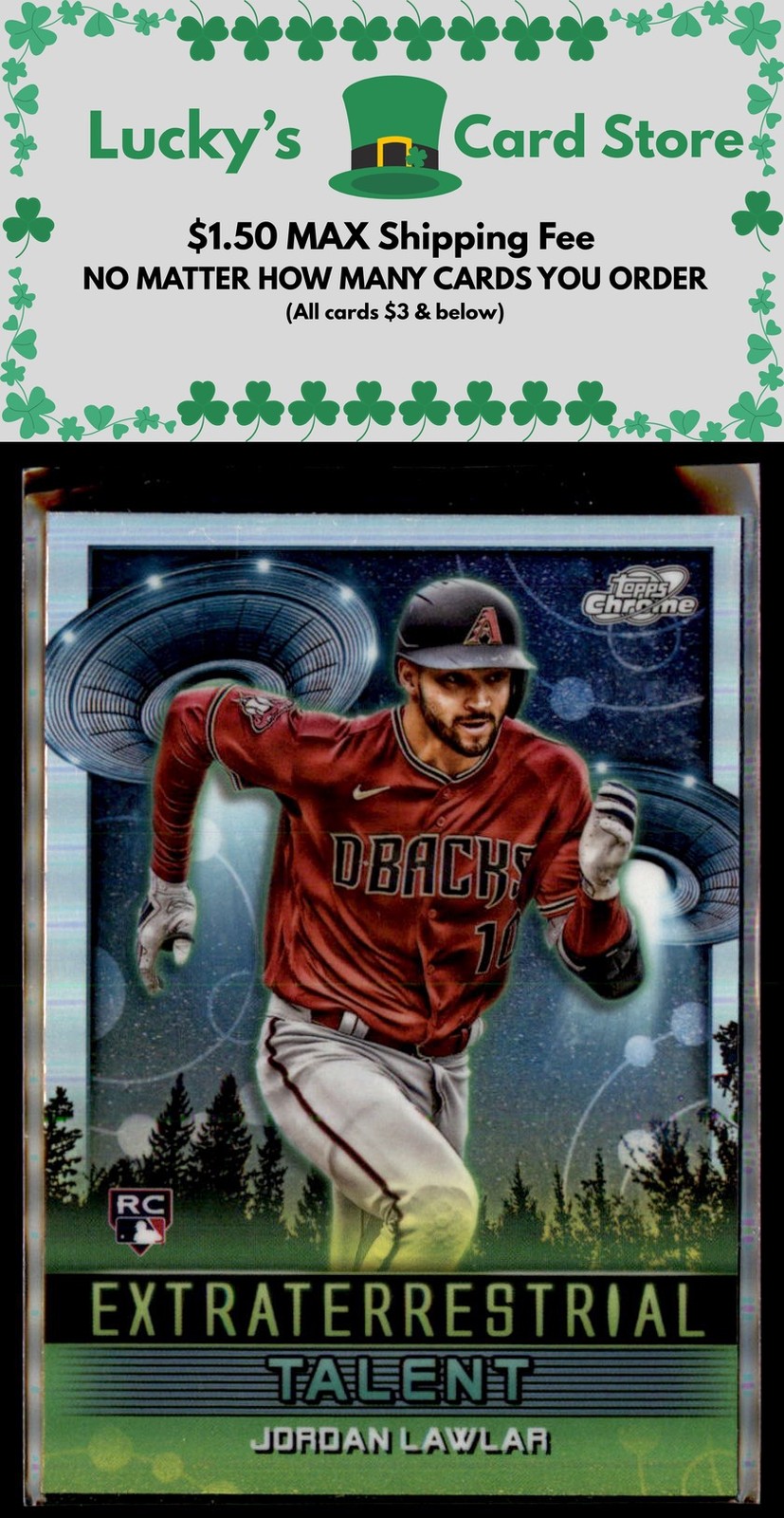 2024 Topps Chrome Cosmic #ET-18 Jordan Lawlar Extraterrestrial Talent Rookie