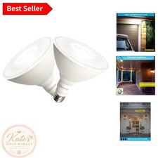 Dimmable Par38 LED Flood Light Bulbs - 150W Equivalent, Soft White 3000K, 2-Pack