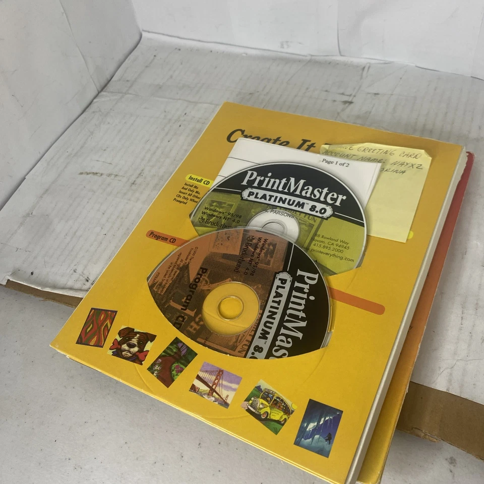Print master platinum 8.0 11 CD’s Install Program & Art CDs From Broderbund - Image 3 of 4