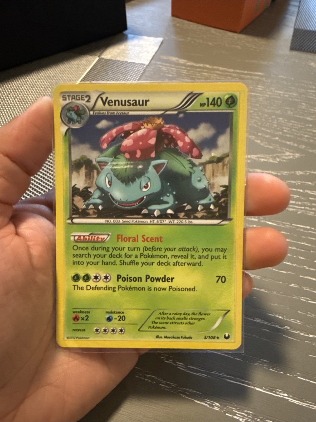 2012 Venusaur 3/108 Dark Explorers Holo Rare NM