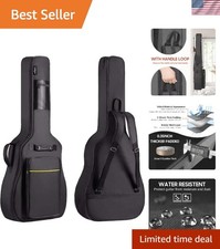 Portable 41-Inch Acoustic Gig Bag with Stylish Black Exterior  Easy Access