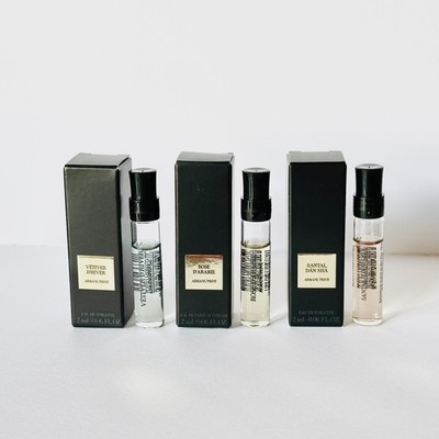 3pc Giorgio Armani Prive Vétiver d'Hiver / Rose D'Arabie / Santal Dansha 2ml ea